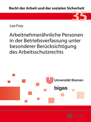 cover image of Arbeitnehmerähnliche Personen in der Betriebsverfassung unter besonderer Berücksichtigung des Arbeitsschutzrechts